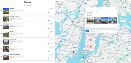 Trekkin Around Visual Trip Planner Interface